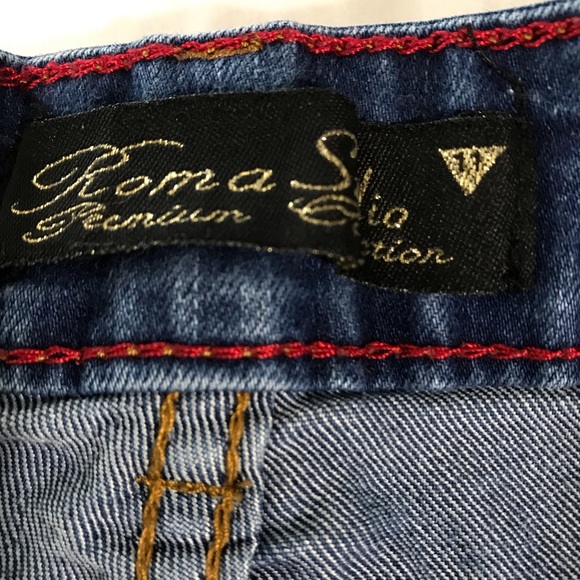 Women’s Roma Studio High Rise Juniors Blue Denim Jean Shorts Size 11 - Picture 6 of 6